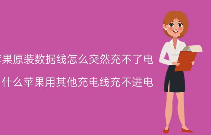 苹果原装数据线怎么突然充不了电 为什么苹果用其他充电线充不进电？